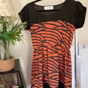 Black and orange Dress